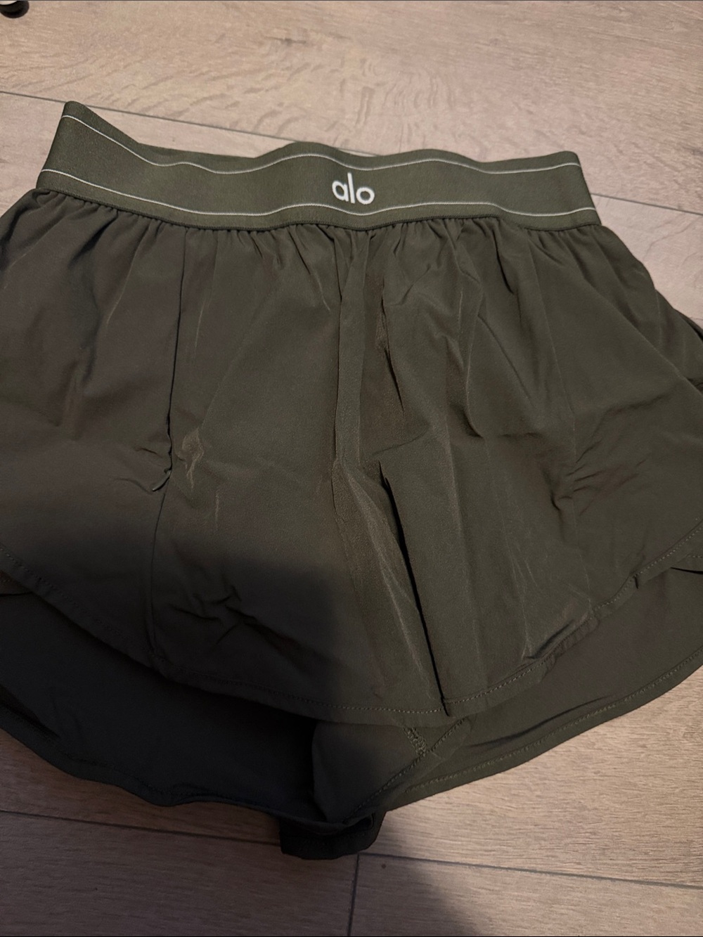 ALO Yoga Olive Green Women's Athletic Shorts